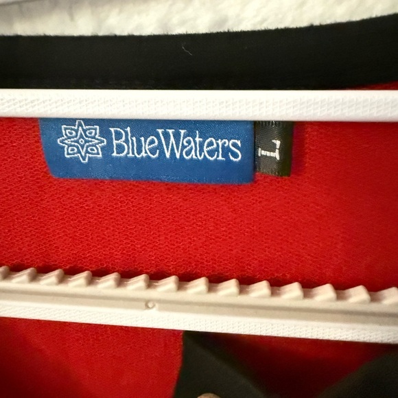🚨LAST CHANCE🚨 Blue waters Custom-Red and Black Button-Up long sleeve - Picture 3 of 3